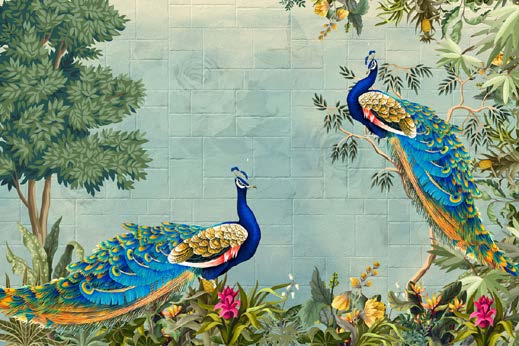 Peacock Illumination Wallpaper