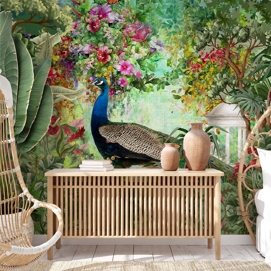 Peacock Palace Wallpaper