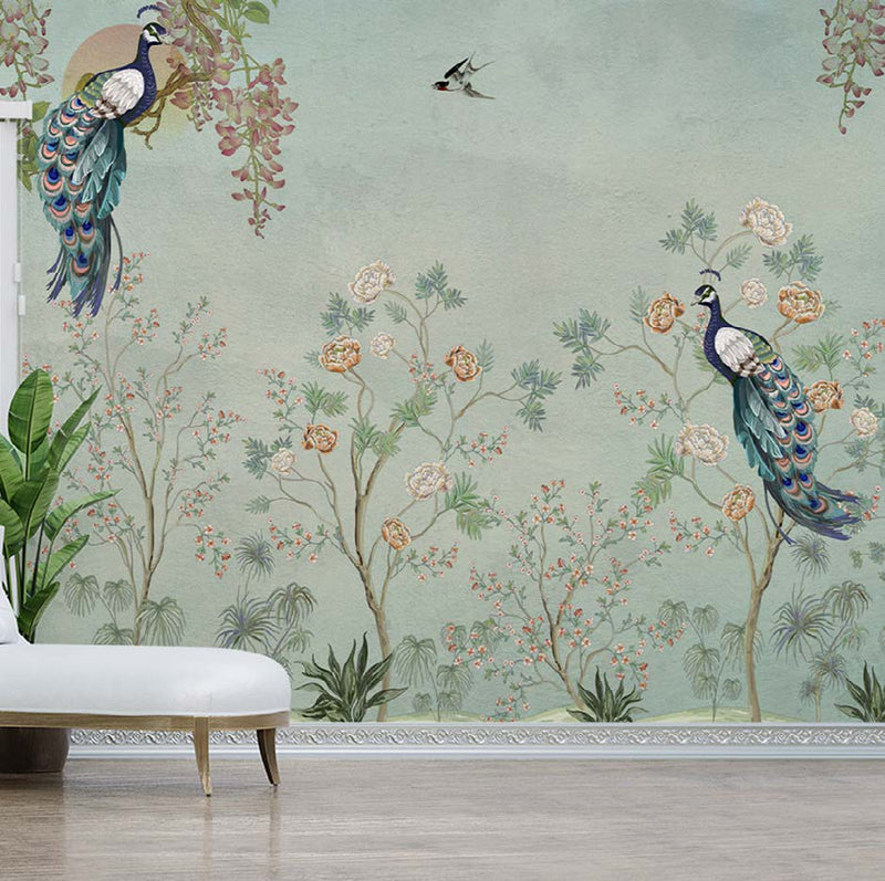 Peacock Radiance Wallpaper