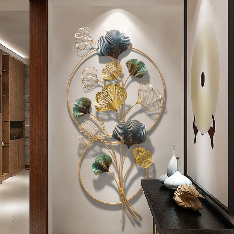 Vertical Symmetric Floral Wall Art