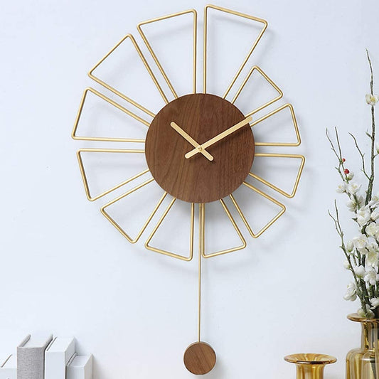 Gold Pendulum Wall Clock