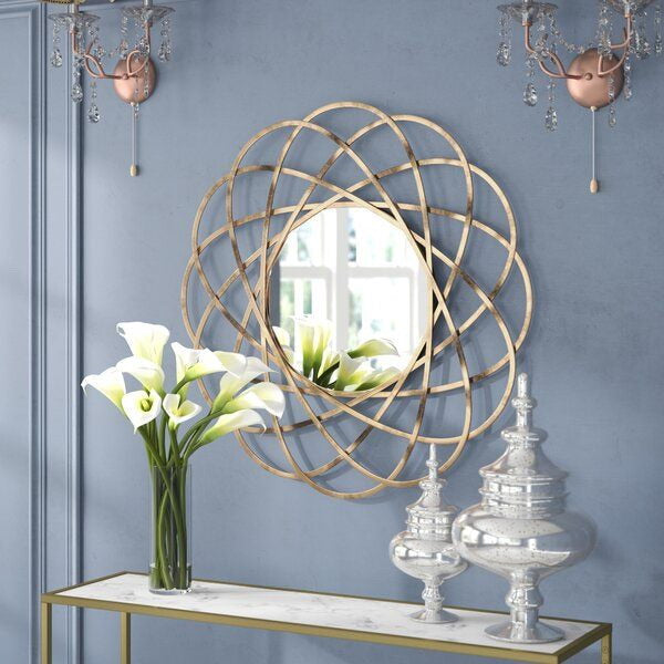 Circular Sunburst Net Wall Mirror
