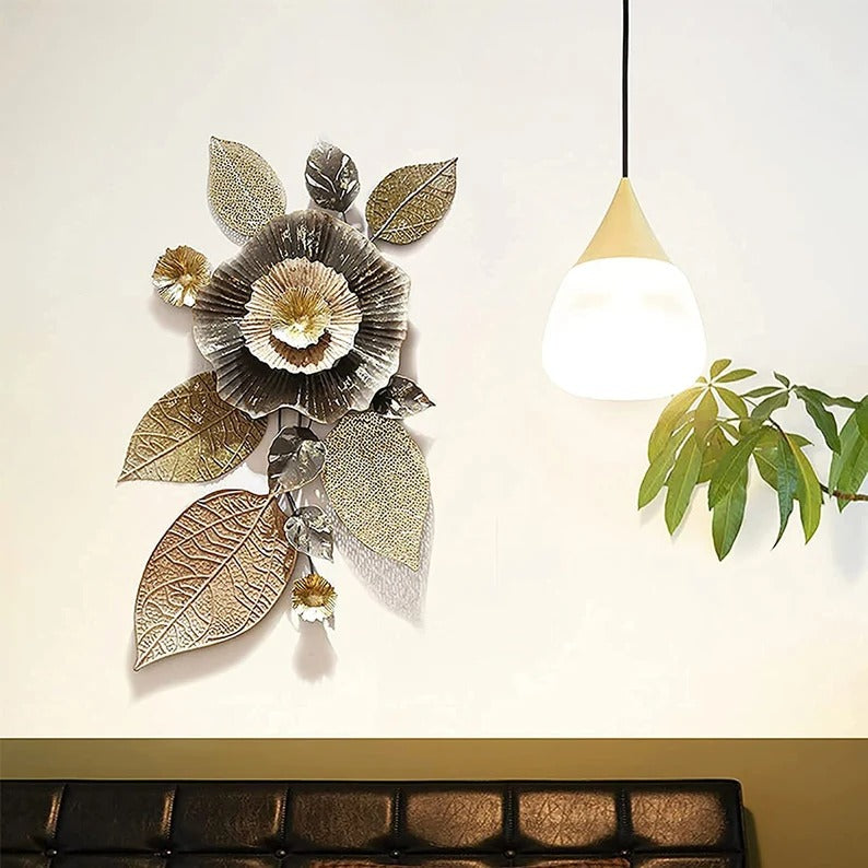 Vertical Metal Floral Wall Art