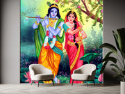 Radha Krishna Customised Wallpaper