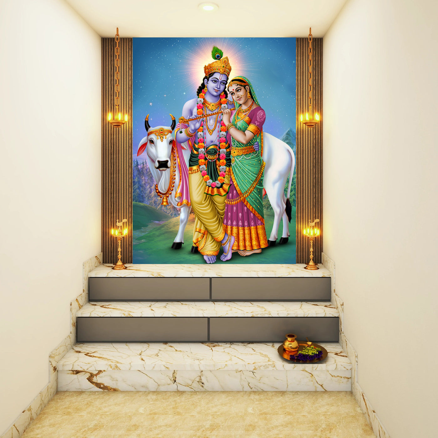 Radha Krishna Customised Wallpaper