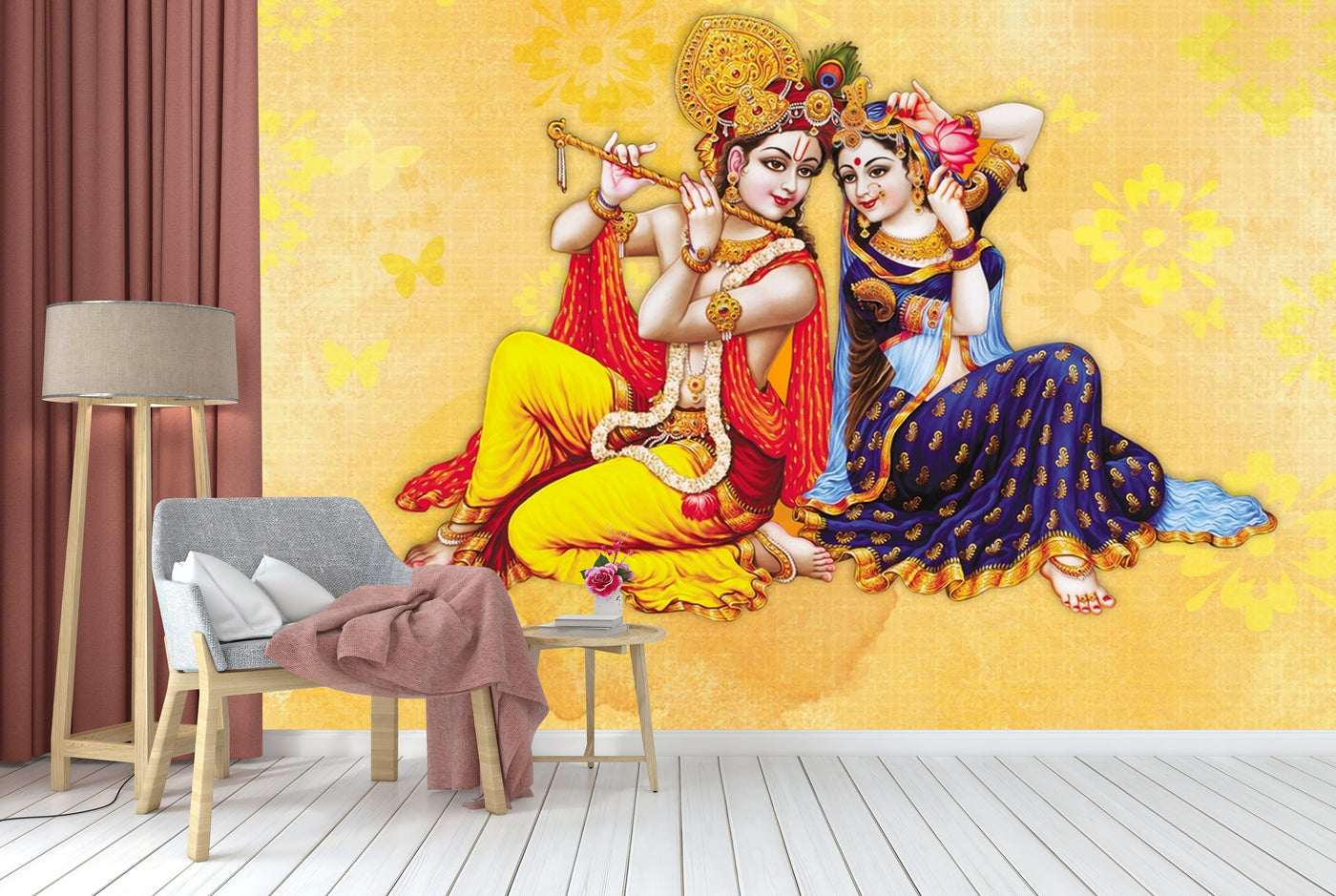 Radha Krishna Customised Wallpaper