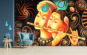 Radha Krishna Customised Wallpaper
