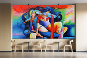 Multicolour Radha Krishna Wallpaper