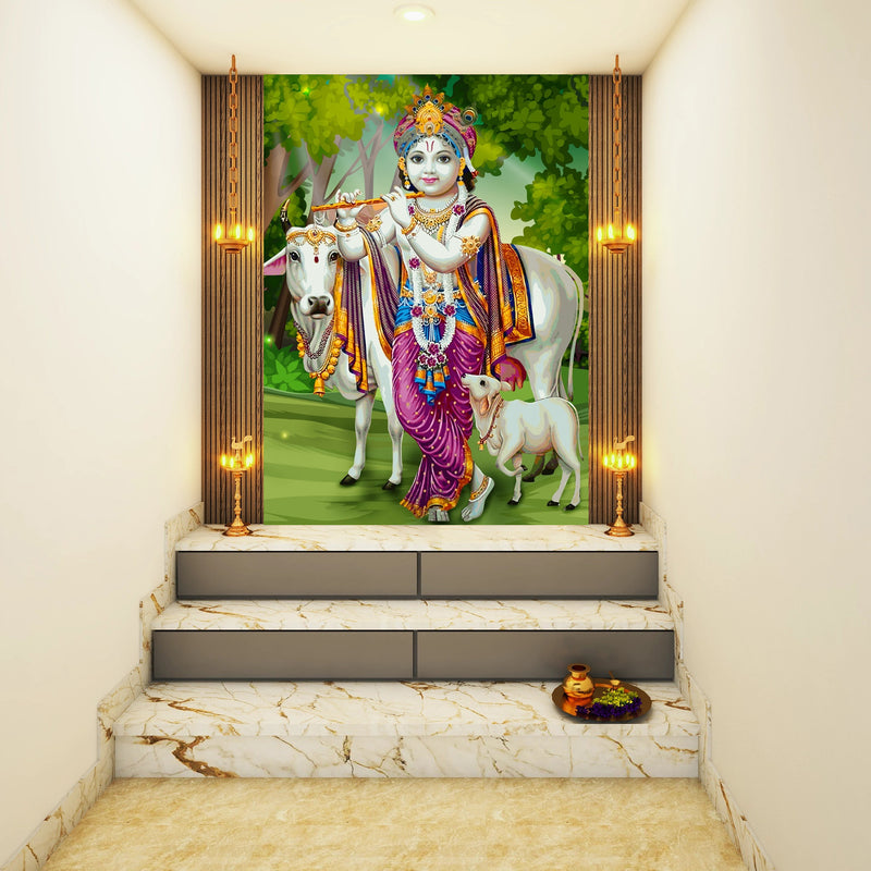 Krishna Customised Wallpaper – Myindianthings