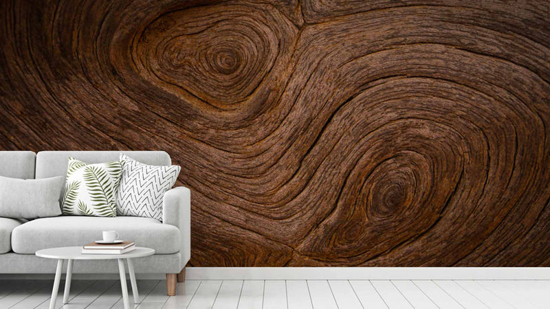 Dark Brown Detailed Wood Rustic Wallpaper