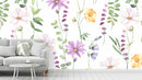 Watercolour Spring Floral Wallpaper