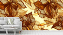 Shades Of Brown Floral Wallpaper