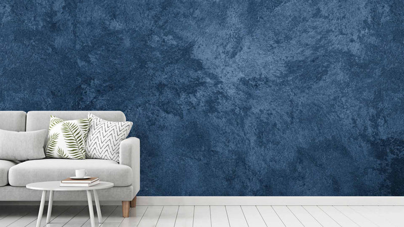 Royal Blue Rustic Wallpaper