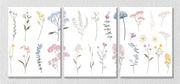 Different Floral Plants, Set Of 3