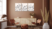 Black Floral, Set Of 3