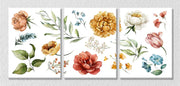 Beautiful Floral, Set Of 3