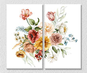 Beautiful Floral Art, Set Of 2