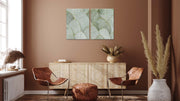Green leaves Set of 2