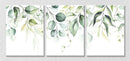 Green White Floral Wall Art, Set Of 3