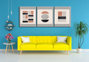 Pastel Wood Lines Art, Set Of 3