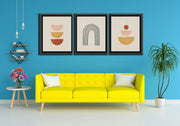 Semi Circle Abstract Art, Set Of 3