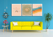 Pastel Pink Art, Set Of 3