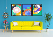Multicolor Circle, Set Of 3