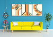 Pastel Lines Art, Set Of 3