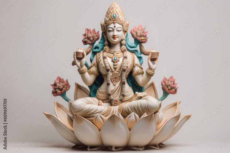 Radiant Wealth Lakshmi Ji Wallpaper