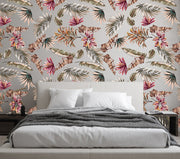 Pastel Pink Floral Abstract Wallpaper