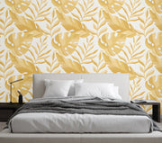 Camel Yellow Leaves Abstract Wallpaper