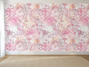 Pink White Floral Abstract Wallpaper