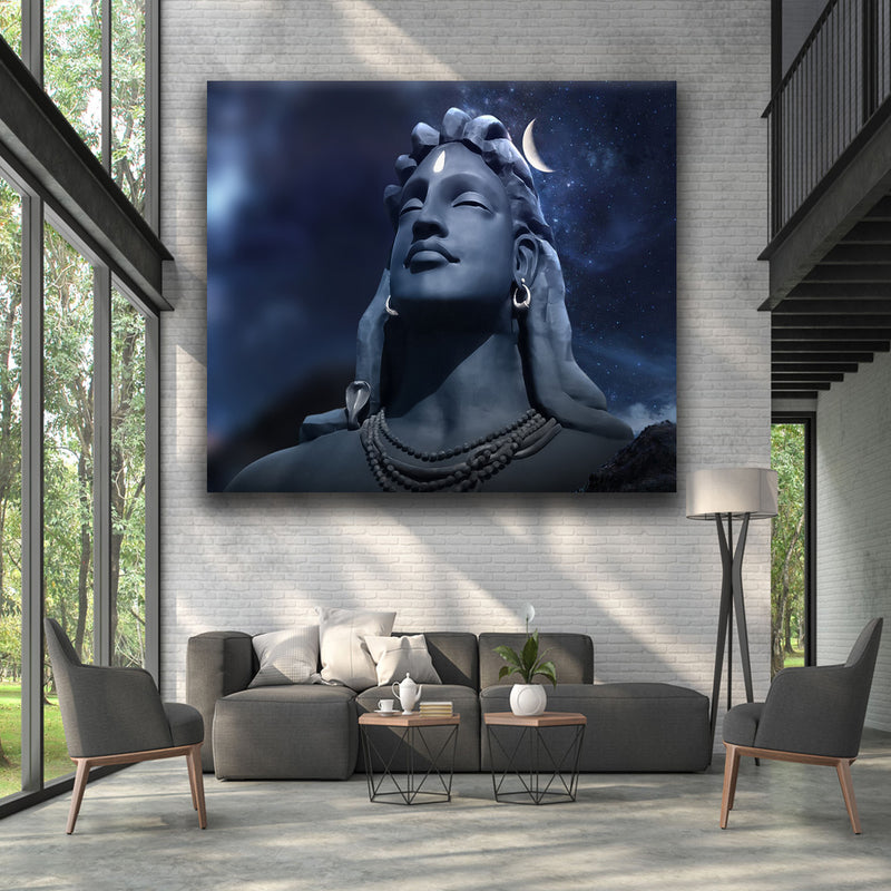 Blue Meditating Shiva Wall Art