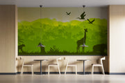 Customize Wallpaper Green Mountains In Jungle