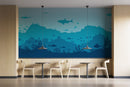 Dark blue ocean fishes wallpaper