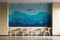 Dark blue ocean fishes wallpaper