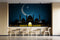 Night View Of Mosque Islamic Wallpaper