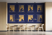 Customize Wallpaper Sketch Of  Balcony View