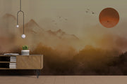 Customize Beautiful Sunset With Birds