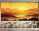 Customize Wallpaper Sun Behind Mountain