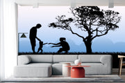 Customize Wallpaper Sketch Of Beautiful Family