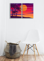 Sunset And Sunrise Wall Art 2, Set Of 2