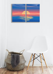 Sunset And Sunrise Wall Art 8, Set Of 2