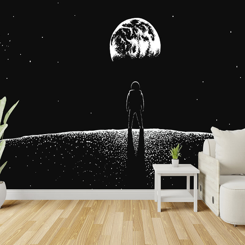 Space Turism Black Wallpaper