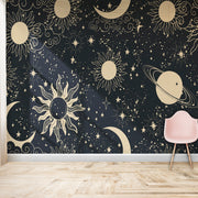 Sun And Moon Black Wallpaper