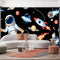 3D Space Theme Childrens Room Wallpaper