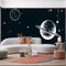 White And Black Cute Space Wall Decor