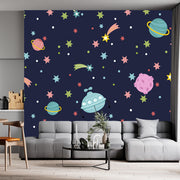 Seamless Pattern Moon Stars And Sun Wallpaper