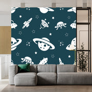 Outline Alien Spaceship