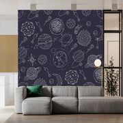Solar System Clipart Blue Wallpaper